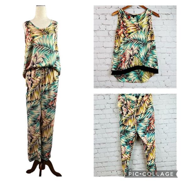 The Limited Tropical Two Piece Pant/Sleeveless Aloha Top Set - Picture 3 of 16